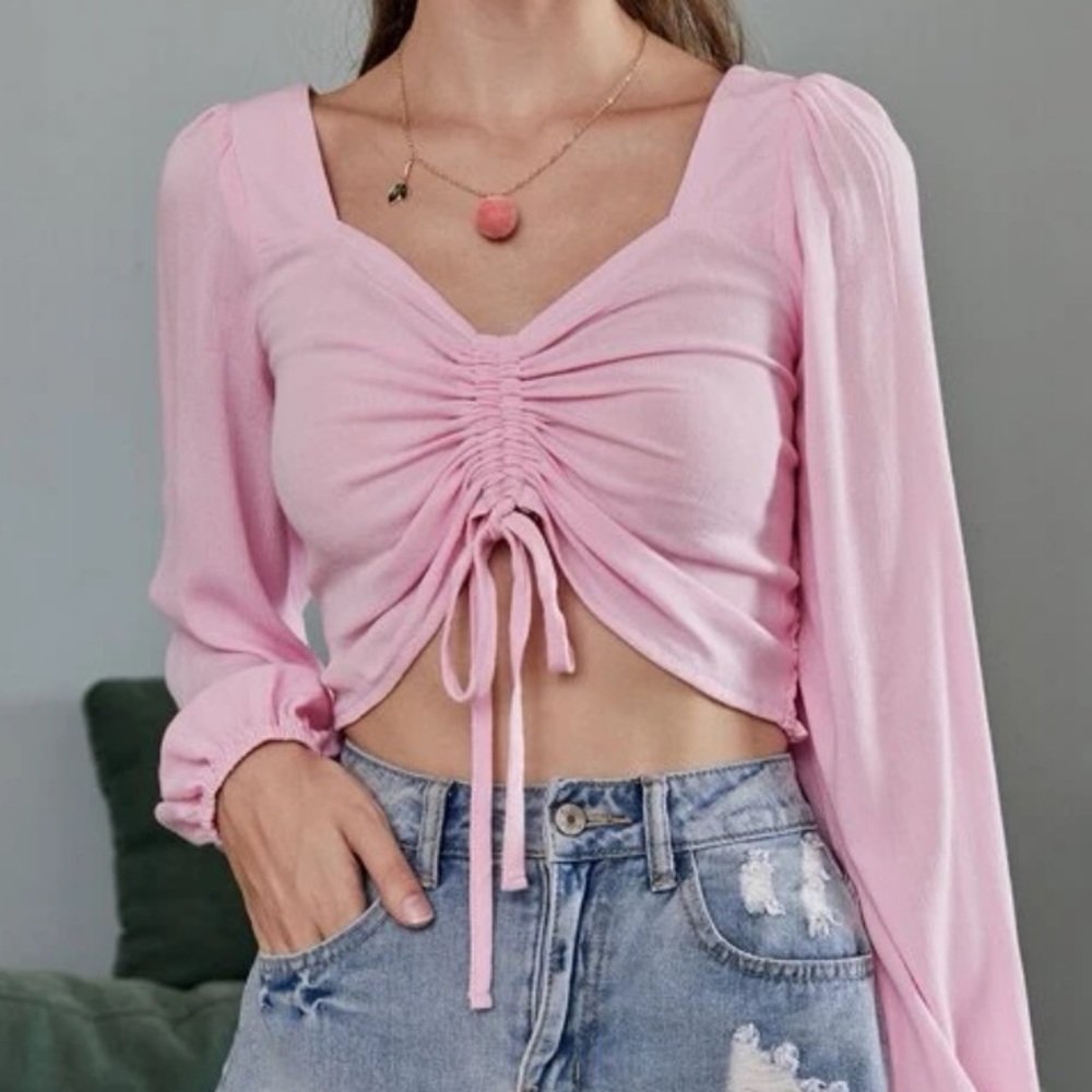 Drawstring front crop